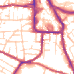 Daytime road noise heatmap for DY8 1AP