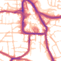 Daytime road noise heatmap for DY8 1AQ
