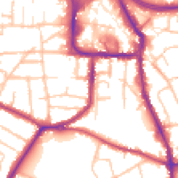 Daytime road noise heatmap for DY8 1AS