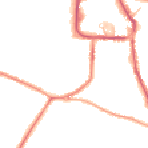 Night-time road noise heatmap for DY8 1AU