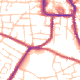 Daytime road noise heatmap for DY8 1AZ