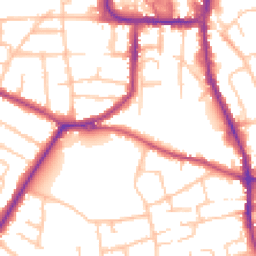 Daytime road noise heatmap for DY8 1BD
