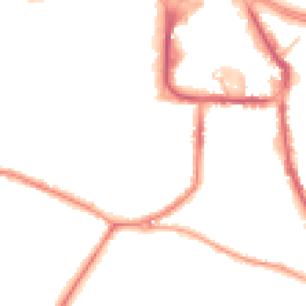 Night-time road noise heatmap for DY8 1BP