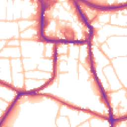 Daytime road noise heatmap for DY8 1BQ
