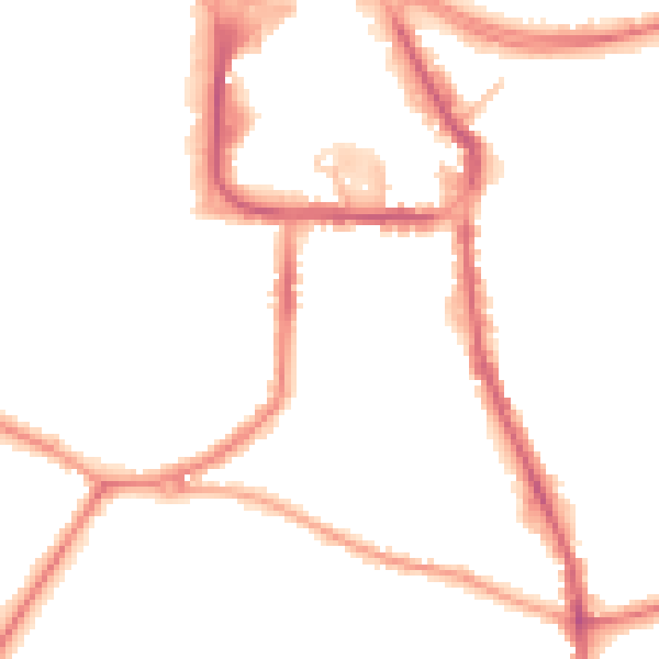 Night-time road noise heatmap for DY8 1BQ