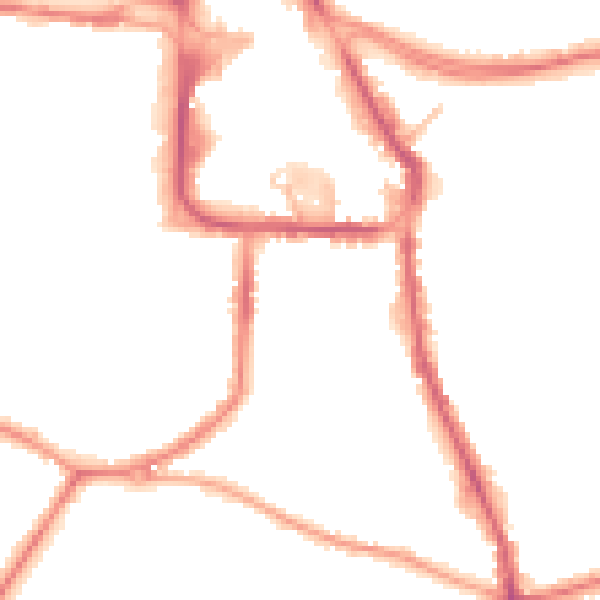 Night-time road noise heatmap for DY8 1BT