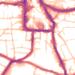 Daytime road noise heatmap for DY8 1BZ