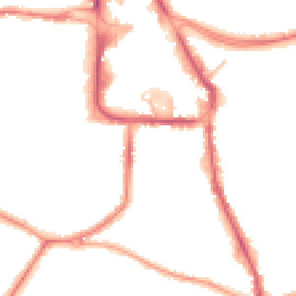 Night-time road noise heatmap for DY8 1BZ