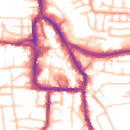 Daytime road noise heatmap for DY8 1DT
