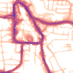 Daytime road noise heatmap for DY8 1EE