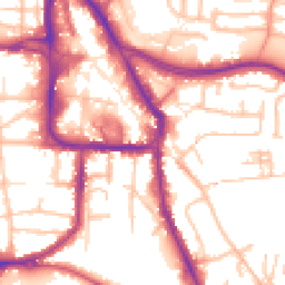 Daytime road noise heatmap for DY8 1EG