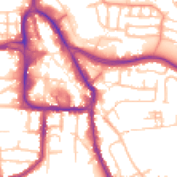Daytime road noise heatmap for DY8 1EL