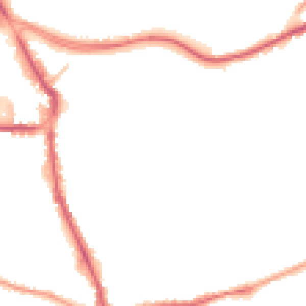 Night-time road noise heatmap for DY8 1JU