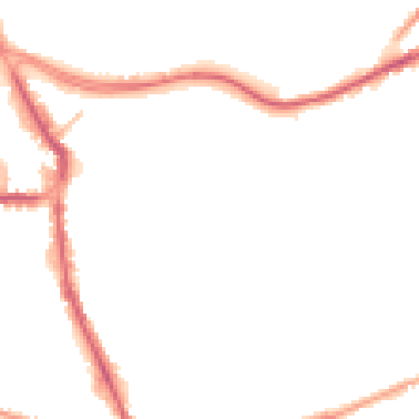 Night-time road noise heatmap for DY8 1LA