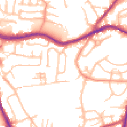 Daytime road noise heatmap for DY8 1LD