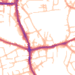 Daytime road noise heatmap for DY8 1NE