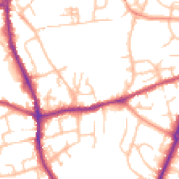 Daytime road noise heatmap for DY8 1NN