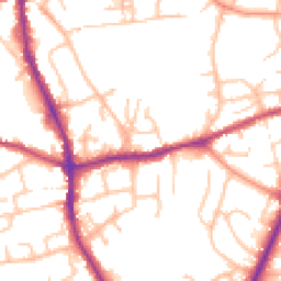 Daytime road noise heatmap for DY8 1NS