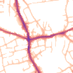 Daytime road noise heatmap for DY8 1NT