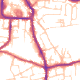 Daytime road noise heatmap for DY8 1NW
