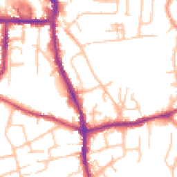 Daytime road noise heatmap for DY8 1QZ