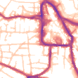 Daytime road noise heatmap for DY8 1SZ