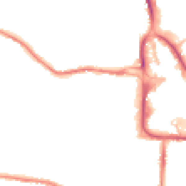 Night-time road noise heatmap for DY8 1XQ