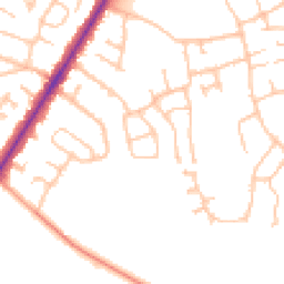 Daytime road noise heatmap for DY8 2AX
