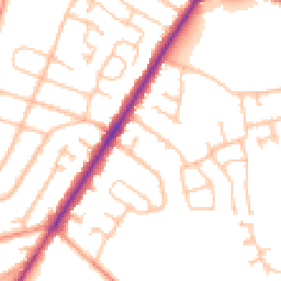 Daytime road noise heatmap for DY8 2BD
