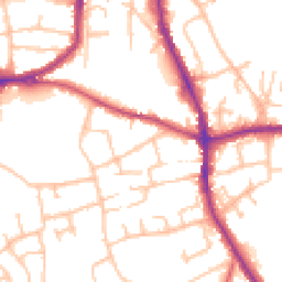 Daytime road noise heatmap for DY8 2DE