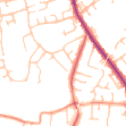 Daytime road noise heatmap for DY8 2JZ