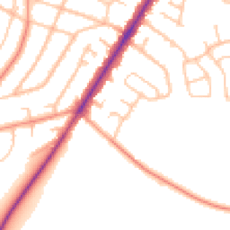Daytime road noise heatmap for DY8 2RW