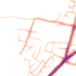 Daytime road noise heatmap for DY8 2XG