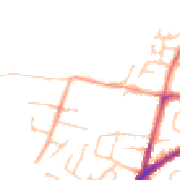 Daytime road noise heatmap for DY8 2XL