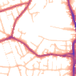 Daytime road noise heatmap for DY8 3AN