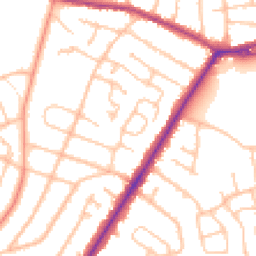 Daytime road noise heatmap for DY8 3BE