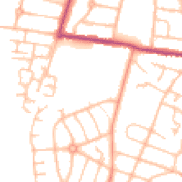 Daytime road noise heatmap for DY8 3EY