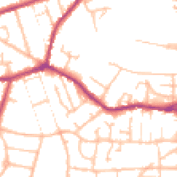 Daytime road noise heatmap for DY8 3QA