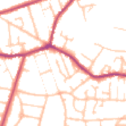 Daytime road noise heatmap for DY8 3QE