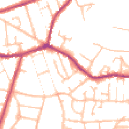 Daytime road noise heatmap for DY8 3QF