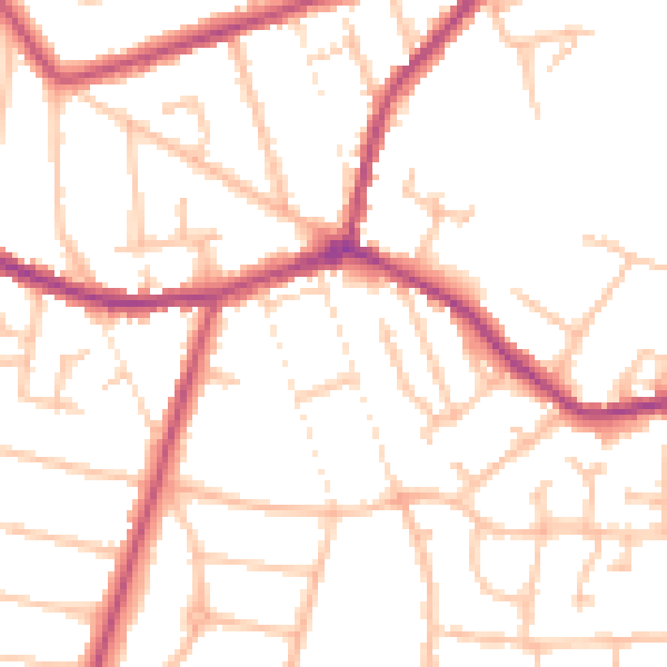 Daytime road noise heatmap for DY8 3RU