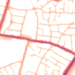 Daytime road noise heatmap for DY8 3UN