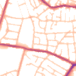 Daytime road noise heatmap for DY8 3UT