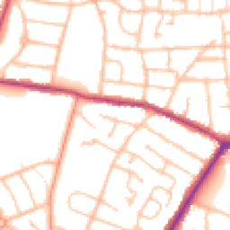 Daytime road noise heatmap for DY8 3YQ