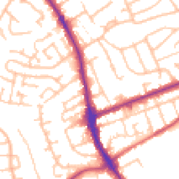 Daytime road noise heatmap for DY8 4AQ