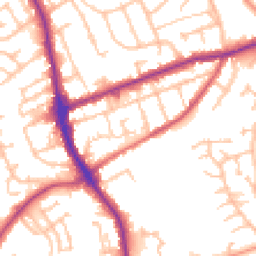 Daytime road noise heatmap for DY8 4AU