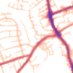 Daytime road noise heatmap for DY8 4BF