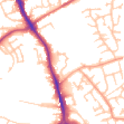 Daytime road noise heatmap for DY8 4BJ