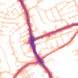 Daytime road noise heatmap for DY8 4BS