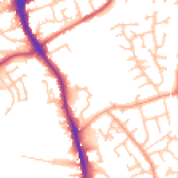 Daytime road noise heatmap for DY8 4BW